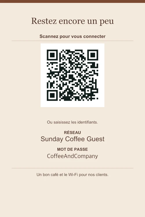 Une place sur le comptoir